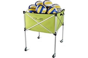 OLE ANDIGO Ball Cart,Volleyball Ball Cart with Wheels 26 Balls Portable Ball Cart,Ball Storage,Collapsible Sports Ball Equipm