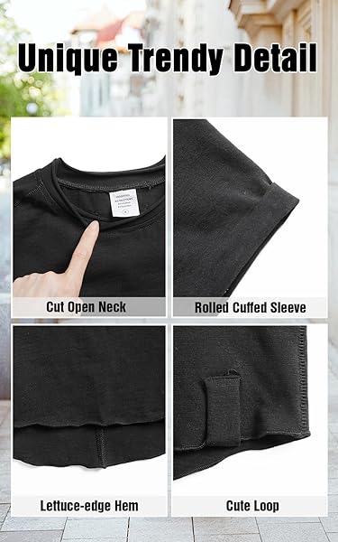 MEALMATO 2024 WOMEN’S SUMMER SHORT SLEEVE CROP TOPS WORKOUT T-SHIRTS SLIM CUTE BABY TEE BASIC BLOUSES SHIRTS BLACK