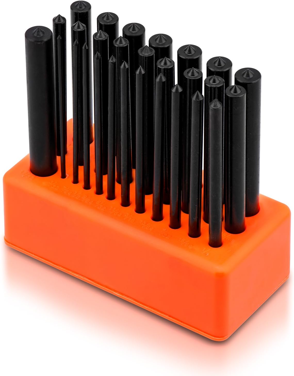 Neiko 02621A Transfer Punch Set, 28 Piece, Heat Treated Alloy Steel, 3/32" - 1/2" - Hand Tool Transfer Punches - 