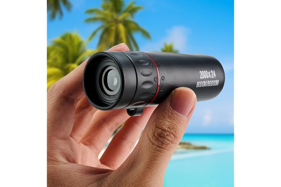 Mini Monocular Telescope Focusing Optical Binoculars Waterproof and Non-Slip Monoculars for Adults, Black