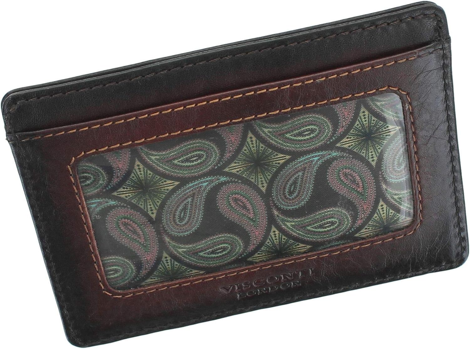 VISCONTI Atelier Collection Madison Leather Card Holder RFID Blocking AT67 Burnished Tan - Image 3