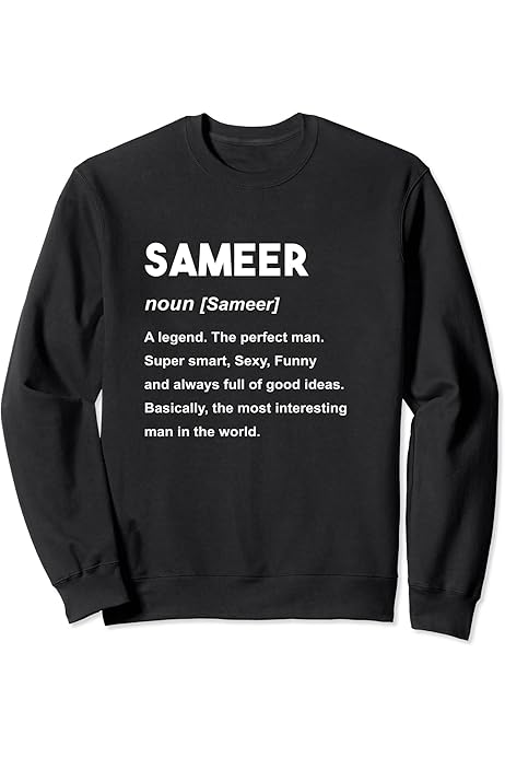 sameer name t shirt