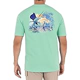 Guy Harvey Men's Sunset Sailfish Short Sleeve Crew