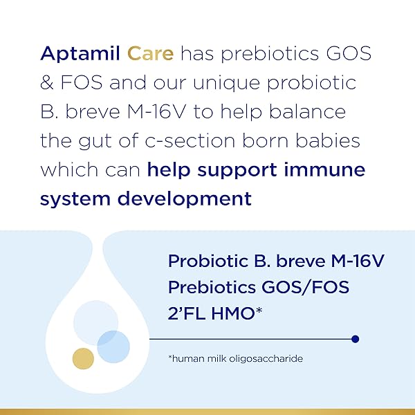 APTAMIL CARE STAGE 2, MILK BASED POWDER INFANT FORMULA FOR 6+ MONTHS, ALSO FOR C-SECTION BORN BABIES, WITH DHA & ARA, OMEGA 3 & 6, PREBIOTICS, CONTAINS NO PALM OIL, 28.2 OUNCES, PACKAGING MAY VARY
