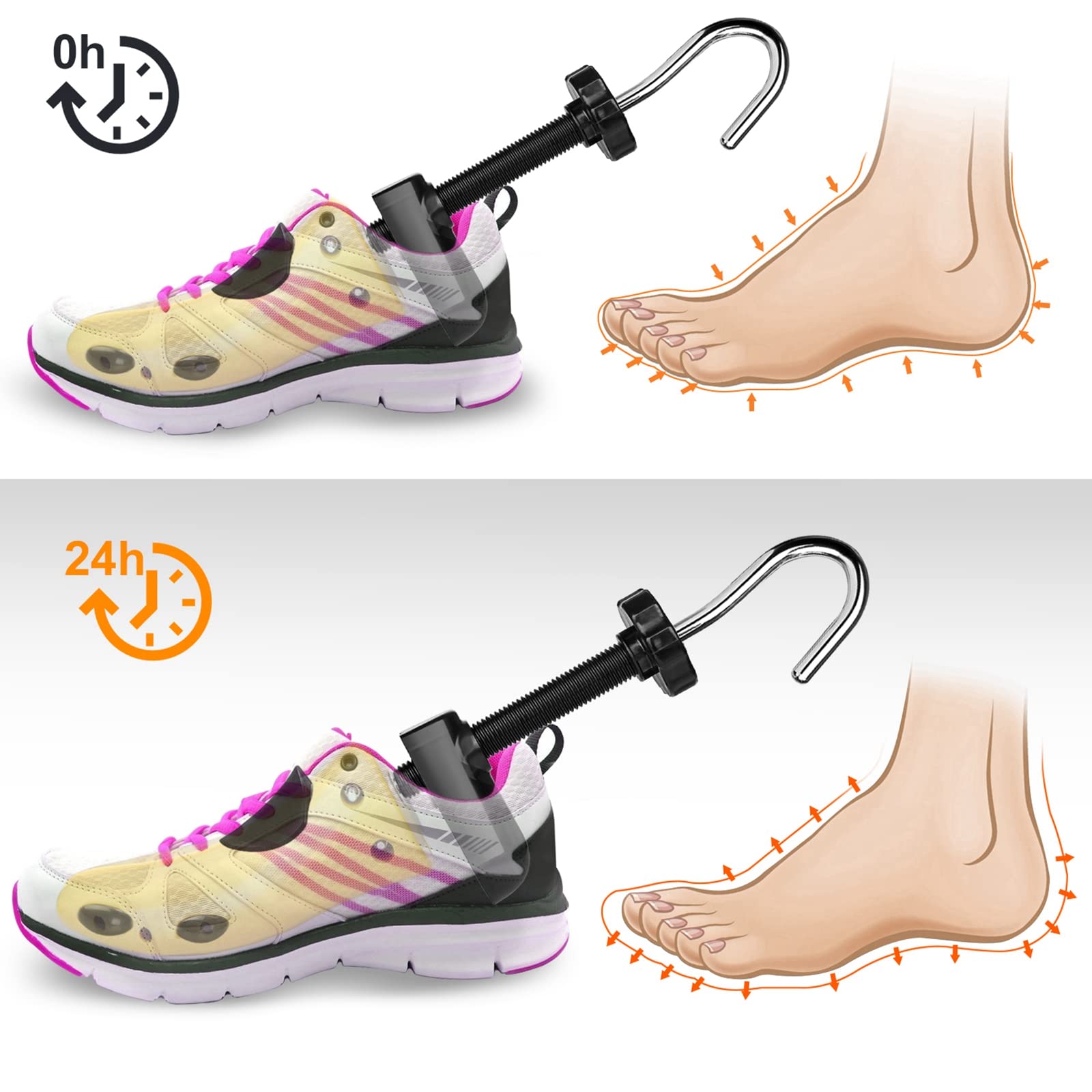 eachway Shoe Stretcher Shoe Trees,Adjustable Length & Width for Men and Women(for Men's Size Us 10-13.5)