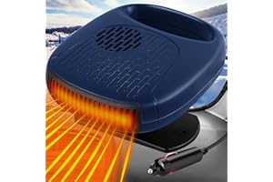 FILBA Car Heater, 2 in 1 Automobile Windshield Fast Heaters That Plugs Into Cigarette Lighter Portable Windshield Defroster Defogger 12V Bule