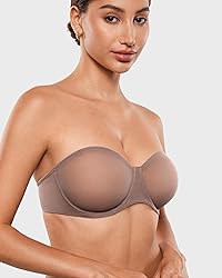 INLYRIC Women's Sheer Strapless Bras Mesh Sexy