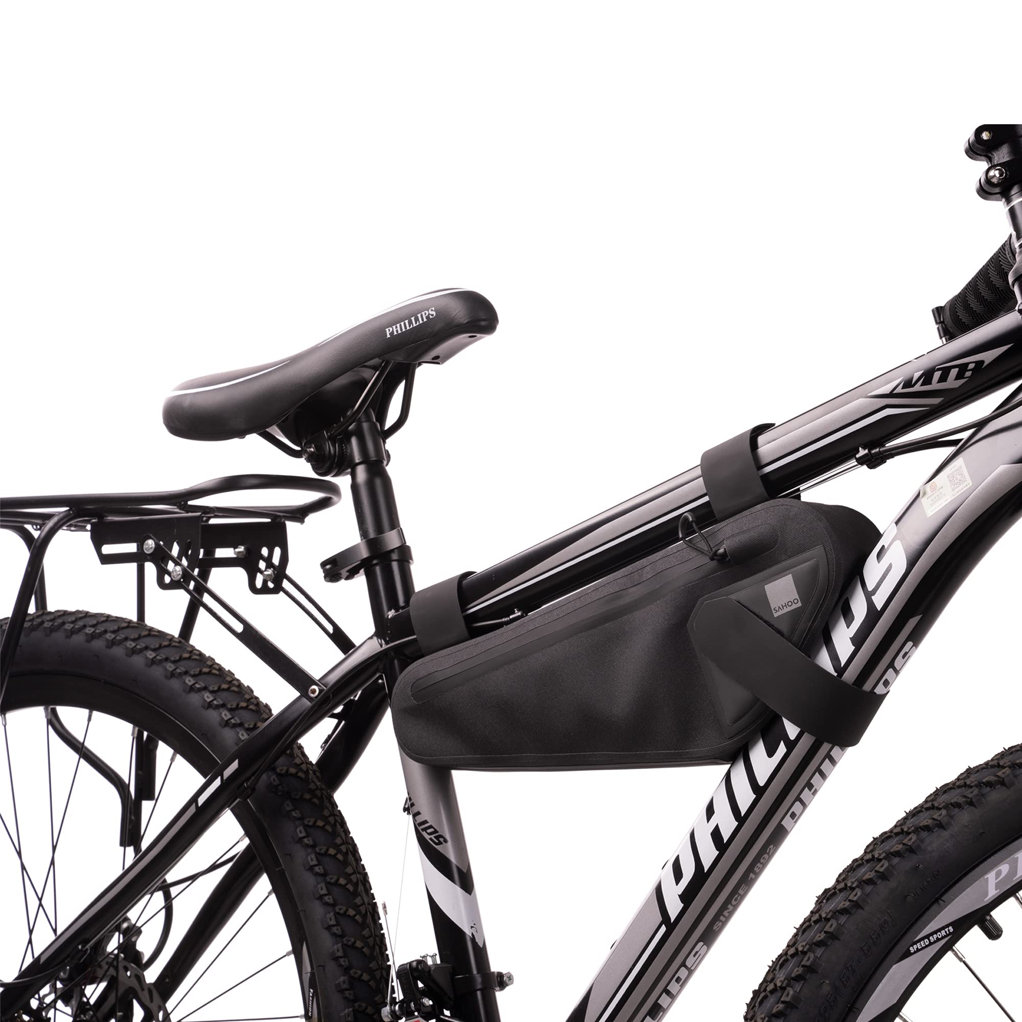 Tofern Bike Frame Triangle Bag Waterproof Bike Tube Bag Bicycle Pouch Storage Bag Cycling Accessories Bike Saddle Bag for Road Mountain Bikes