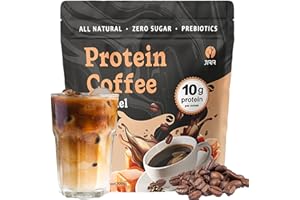 JRR Caramel Protein Coffee Powder - Premium Whey Protein & Instant 100% Arabica Coffee, Low Carb, No Added Sugar, No Artificial Sweeteners or Flavors, 300g (1pc)