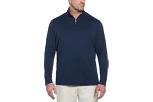 Cubavera Men's Solid 1/4 Zip Long Sleeve Polo Sweater (Available in Big & Tall)