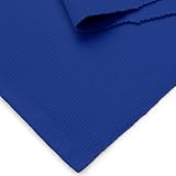 Encasa XO 32x200 cm Table Runner Fine Rib Cotton Solid Blue Machine Washable view 5