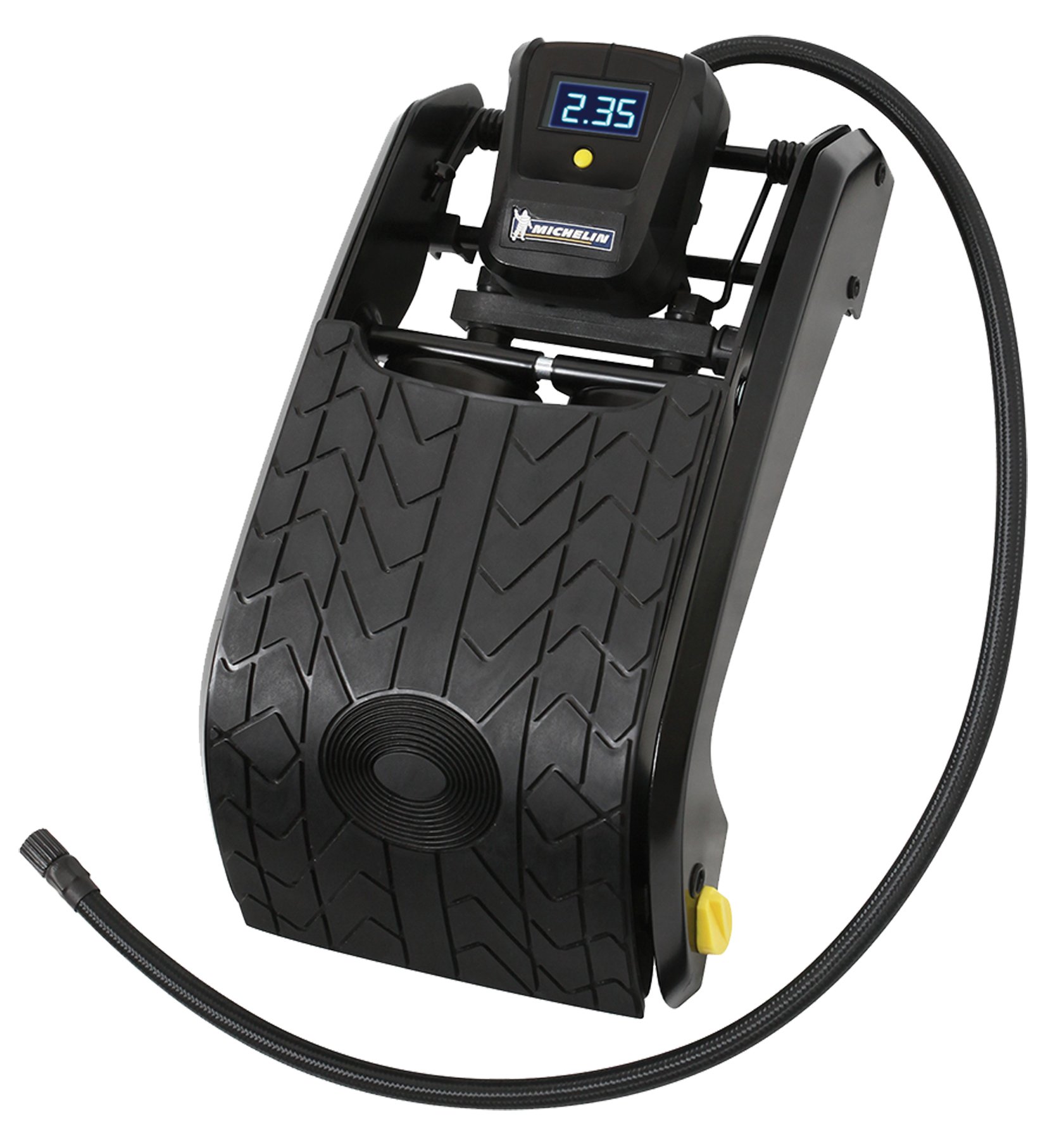 Michelin Double Piston Foot Pump with Digital Pressure Gauge, Black