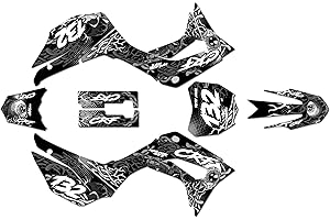 Kalair GFX Graphics Kit for Honda CRF 110F (2019-2023) CORE Series White 16 Mil - Dirt bike Custom Racing Graphics Decals Sti