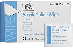 PDI Saline Wipe Hygea Individual Packet Saline Unscented 24 Count