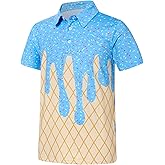 Cuddomper Boys Performance Polo Shirt Short Sleeve Golf Clothes for Active Casual Size 5-14