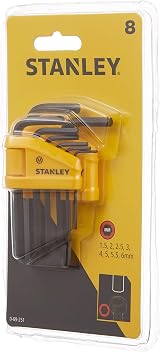Stanley 8pc Metric Hex Key Set 0-69-251 Folding Case Silver view 3