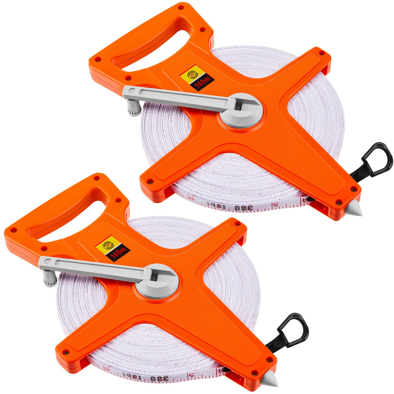Photo 1 of (one only) 330 ft Open Reel Retractable Long Fiberglass Tape Measure Feet and Meters Measuring Yard for Engineer Sport 
