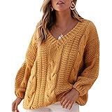 cicy bell women's open front chunky knit cardigan loose lantern sleeve oversized sweater coats