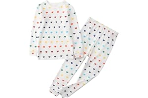 Owlivia 100% Organic Cotton Baby Long Sleeve Pajama Sets, Toddler Boy Girl 2-Piece Sleepwear