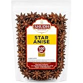 Shudh Star Anise Whole 100 gm(3.5oz), Chinese Star Anise, Sun Dried Anise Star Spice, Anis Estrella/Badian Khatai/Illicium Verum, Widely Used for Baking, Cooking, and Tea