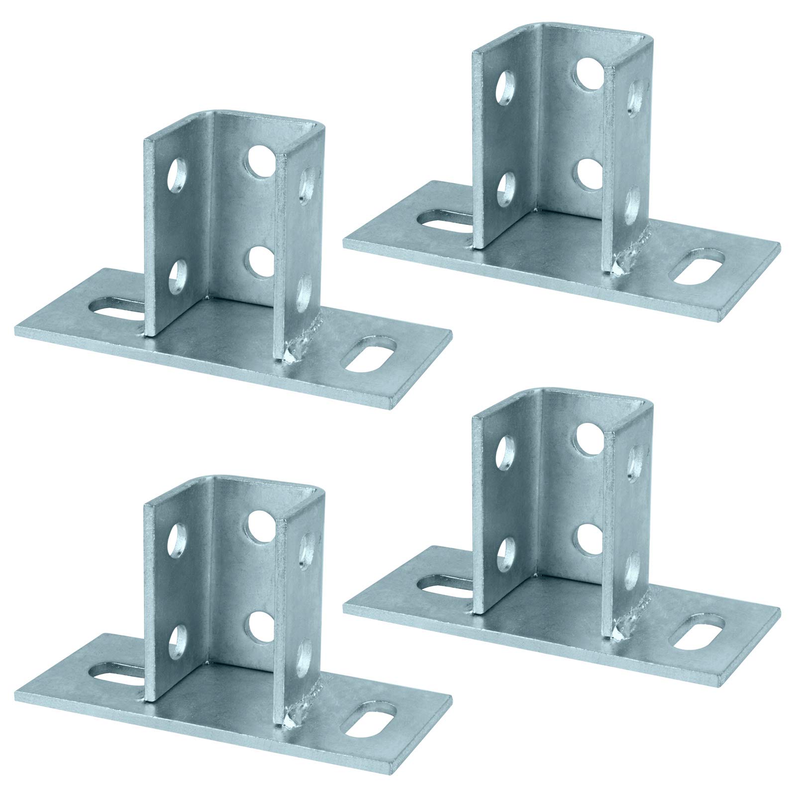 OTTFF 4 Pack 2 Slot U Post Base for 1-5/8" Square