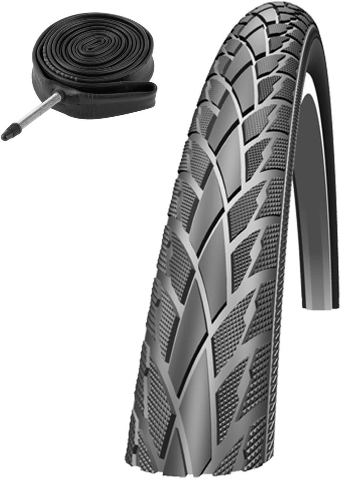 SchwalbeRoad Cruiser 26" x 1.75 Slick Mountain Bike Tyre with Presta Inner Tube