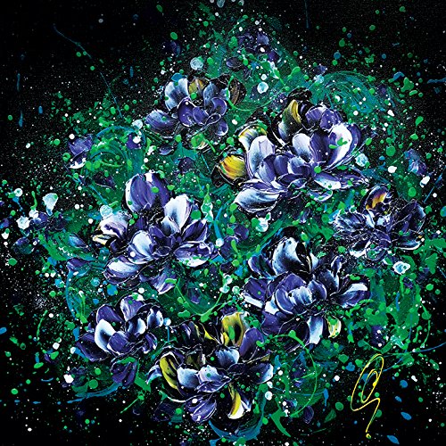 Clare Sykes (Purple Hearts 40 x 40cm Canvas