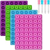 Palksky (4 PCS) Donut silicone Gummy Mold/Mini Donut Pan/Ring Gummy Candy Mold for Chocolate Jelly Ice Cube Pralines…