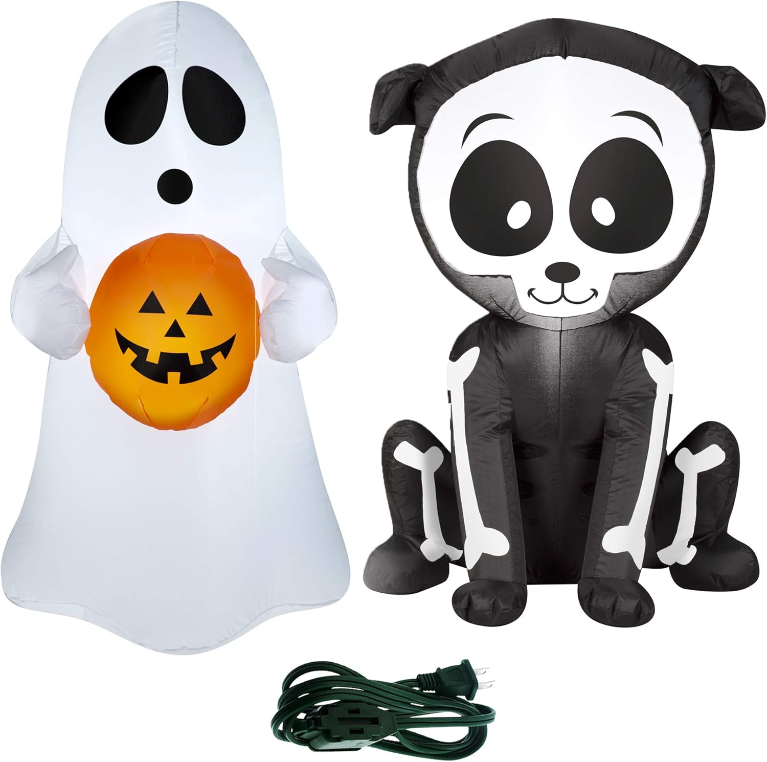 Booyard Halloween Blow Up Outdoor Inflatable Skeleton Dog