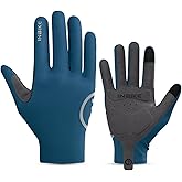 INBIKE Breathable Bike Gloves for Men Women, Full Finger Pad Cycling Gloves, Touchscreen Reflective Mountain Biking Bicycle