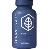 Terra Health Essentials NAD+ Supplement, Cellular Support, 60 Capsules | 500 mg NAD+ per serving, Nicotinamide Adenine Dinucleotide, single-ingredient formula, 2 capsules daily, 30-day supply