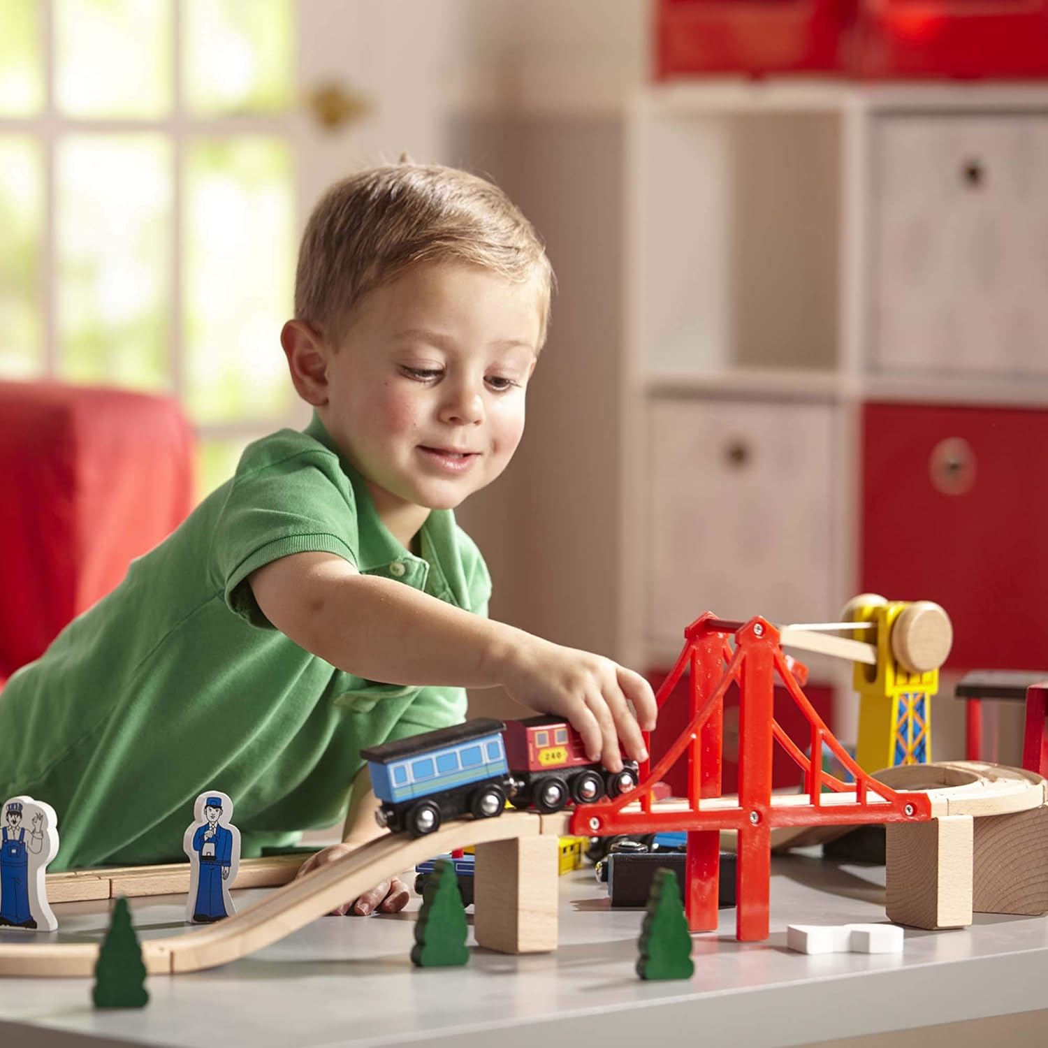 melissa and doug train set