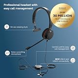 Jabra Evolve 20 Mono Headset UC USB C/A Passive Noise Cancellation Black view 2