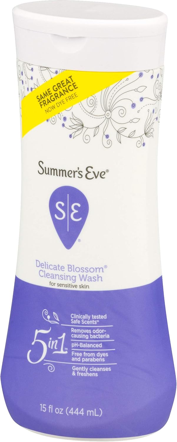 Summer's Eve Cleansing Wash | Delicate Blossom | 15 Ounce | Pack of 1 | pH-Balanced, Dermatologist & Gynecologist Tested: Health & Personal Care