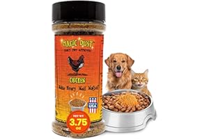 Wild Meadow Farms - Magic Dust Chicken Jerky Topper, Single Protein Pet Food Topper for Dogs & Cats, Enhance Flavor & Elevate Mealtime Excitement for Picky Eaters - 3.5 Ounce Bottle in Chicken Flavor