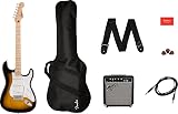 Squier Sonic Stratocaster Pack by Fender Sunburst Maple Fingerboard with Amp Bag
