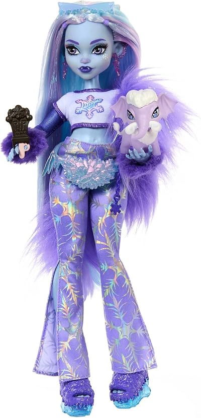 Monster High Abbey Bominable Yeti Fashion Doll with Pet Mammoth HNF64