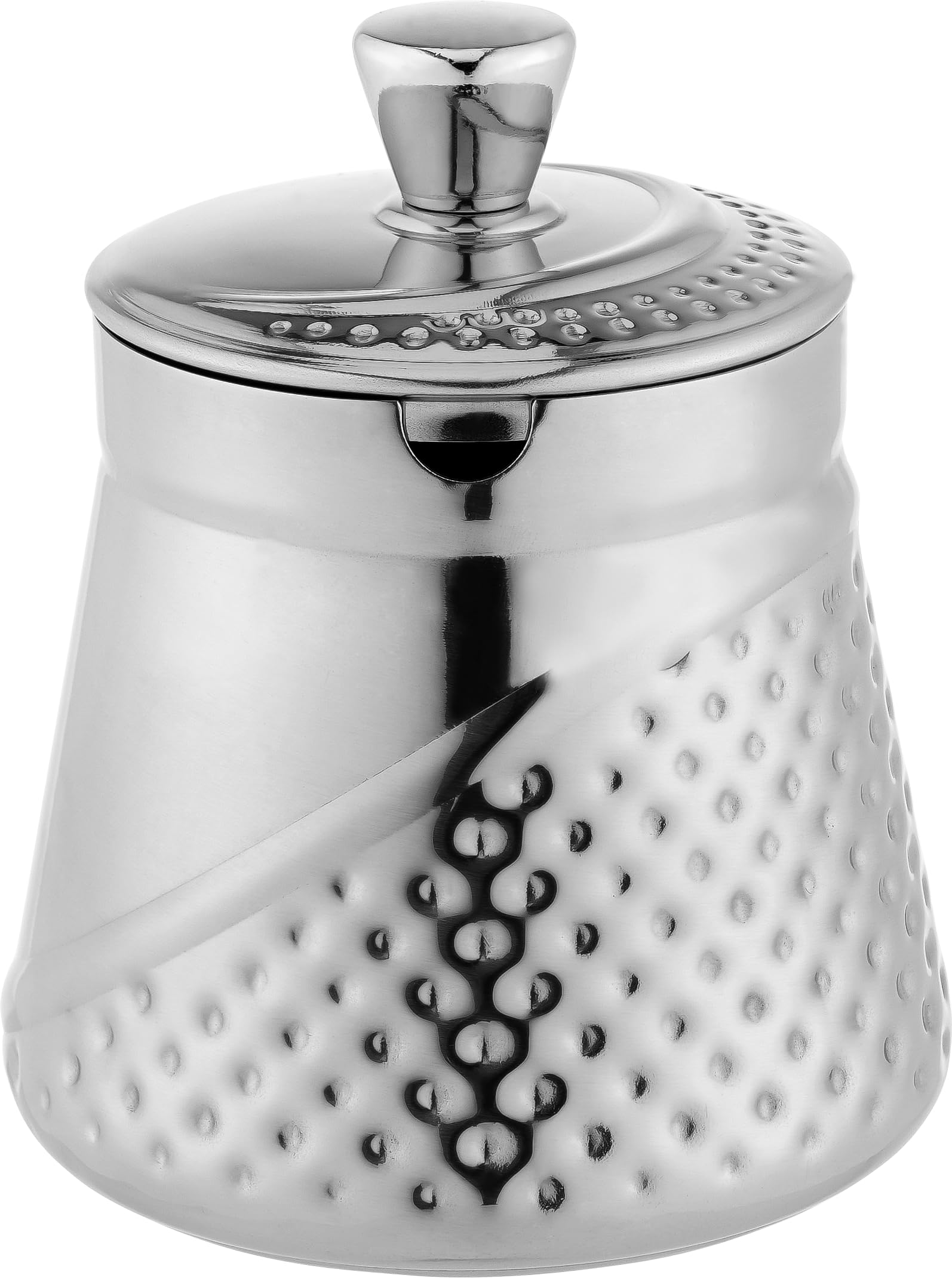 Café Olé AHM-013 Arabica Hammered Milk Jug 18/10 Stainless Steel Mirror Polished Perfect for Tea Service