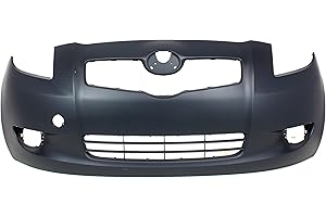 Garage-Pro Front Bumper Cover Primed Compatible With 2007-2008 Toyota Yaris 2-Door Hatchback - For Models With Fog Lamps