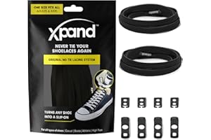 Xpand No Tie Elastic Shoelaces with Hidden Lace Locks. Tieless Stretch Comfort. One Size Fits All for Sports and Training_P1