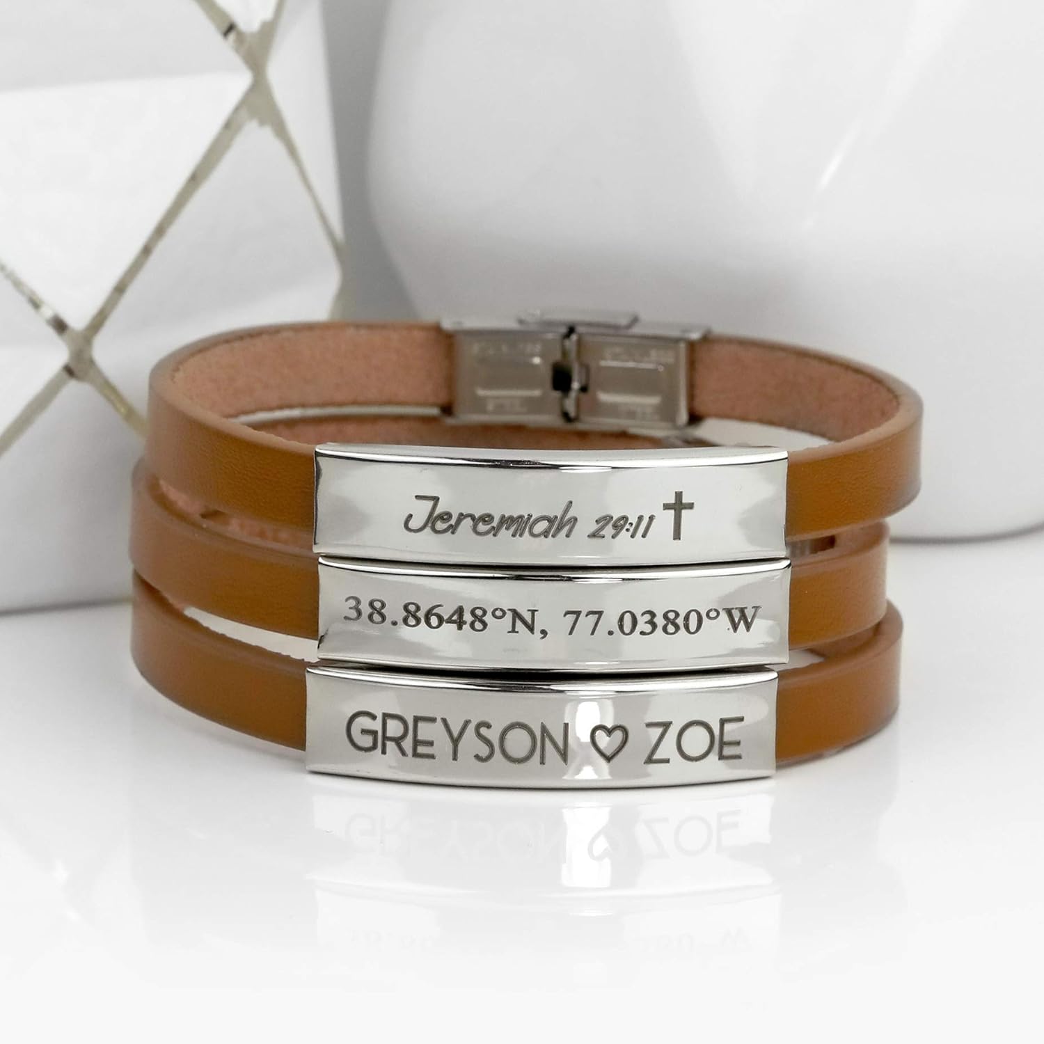 fathers day personalised bracelets