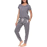 U.S. Polo Assn. Womens Pajama Set with Pockets - Short Sleeve Shirt and Pajama Pants Pj Set
