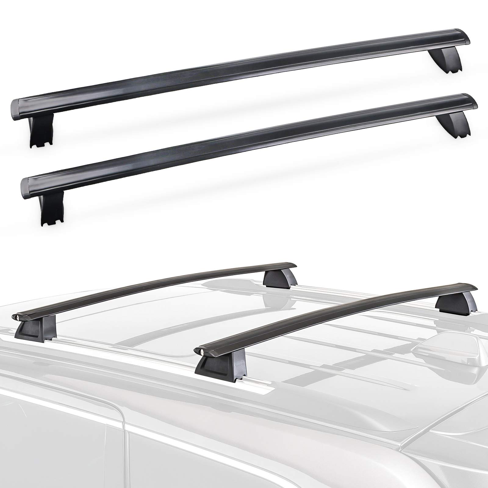 JDMON Compatible with Roof Rack Cross Bars Jeep Grand Cherokee 2011-2020 with Anti-theft Locks, Aluminum Rooftop Luggage Rack Crossbar for Rooftop Cargo Carrier Bag Kayak Canoe Bike Snowboard Skiboard