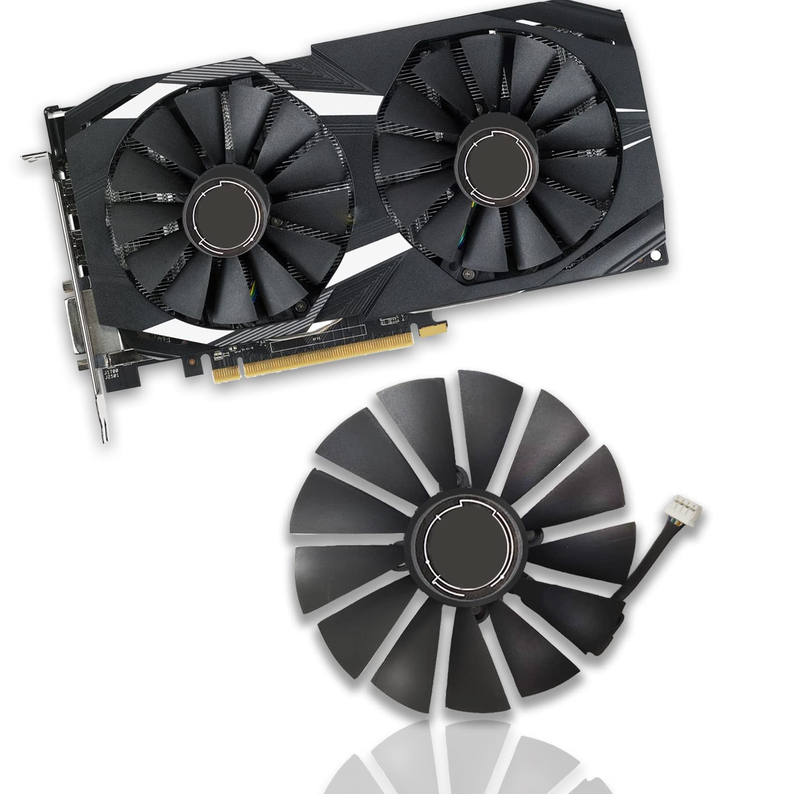 Dotodo New 95MM PLD10010S12H Cooler Fan For ASUS ROG STRIX Dual RX 470 570 For AMD RX470 RX570 Gaming Video Card Cooling Fan (Fan-single)