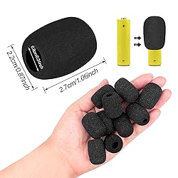 Phinus 10 Pack Lapel Microphone Windscreen, Headset