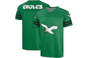 FOCO NFL Men's Officially Licensed Throwback Retro Primary Logo Game Day Football V-Neck Top