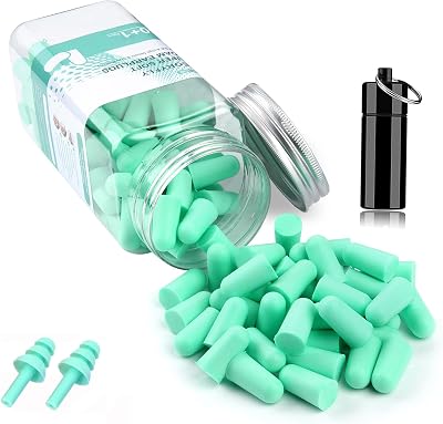 VeoryFly Soft Foam Ear Plugs for Sleep 122 Pcs 38 dB NRR SNR