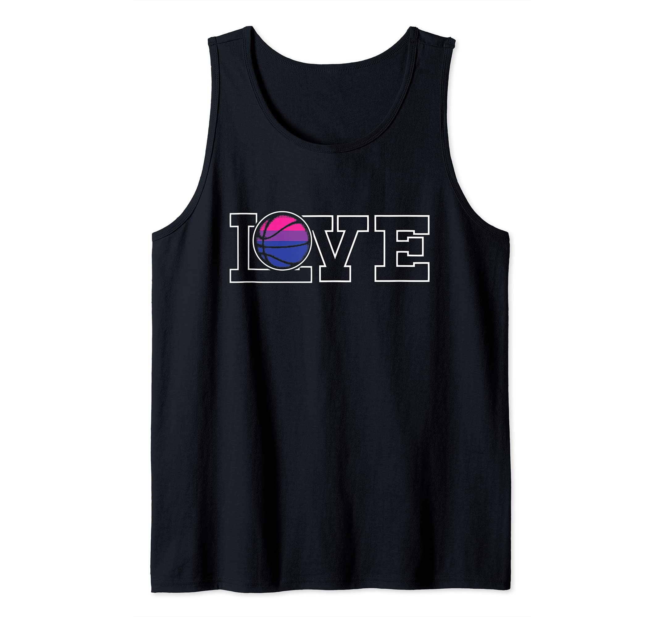 Love Basketball LGBT-Q Bisexual Pride Sport Fan Player Ally Tank Top