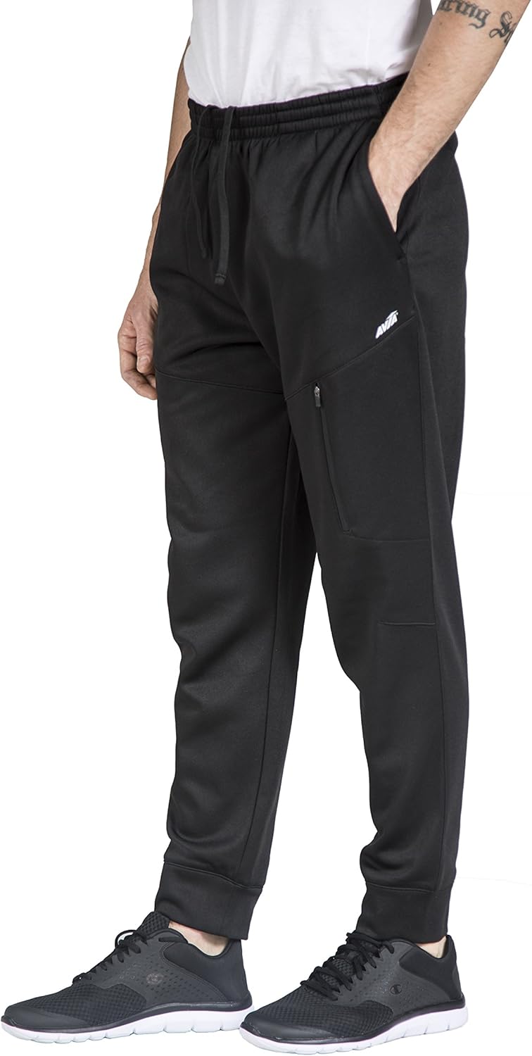 AVIA Men's PolyFleece Jogger Pant, Black, M Amazon.ca Clothing