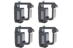Etetost 4 Pack Truck Cap Mounting Clamps, Truck Topper Camper Shell Clamps, Heavy Duty Ladder Racks Clamps for Ford F150 F250